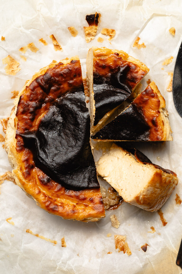 Vegan Sweet Potato Basque Cheesecake