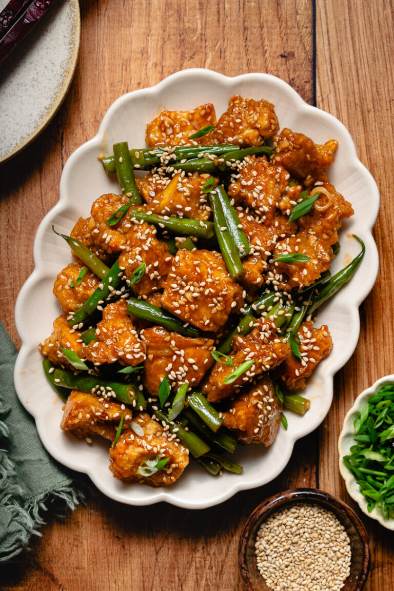 Sesame Tofu and Green Beans