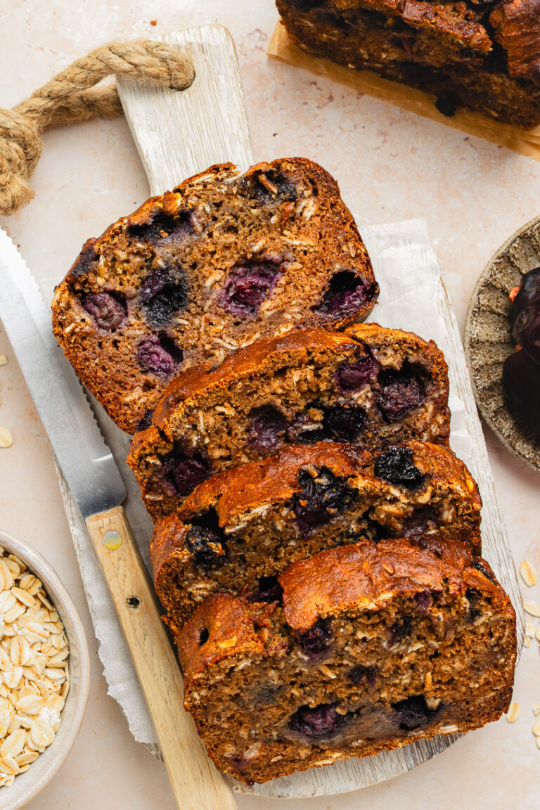 Date-Sweetened Blueberry Oat Bread